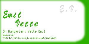 emil vette business card